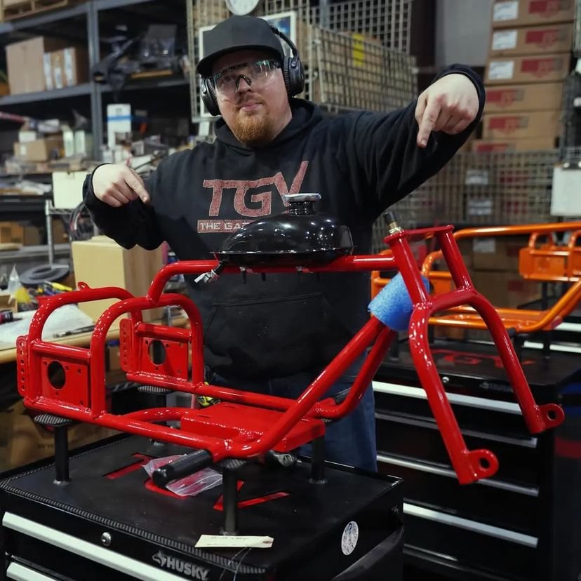 Trike Engine Frame Complete welded gen 1 TGV drift trike frame - The Garage Vlog